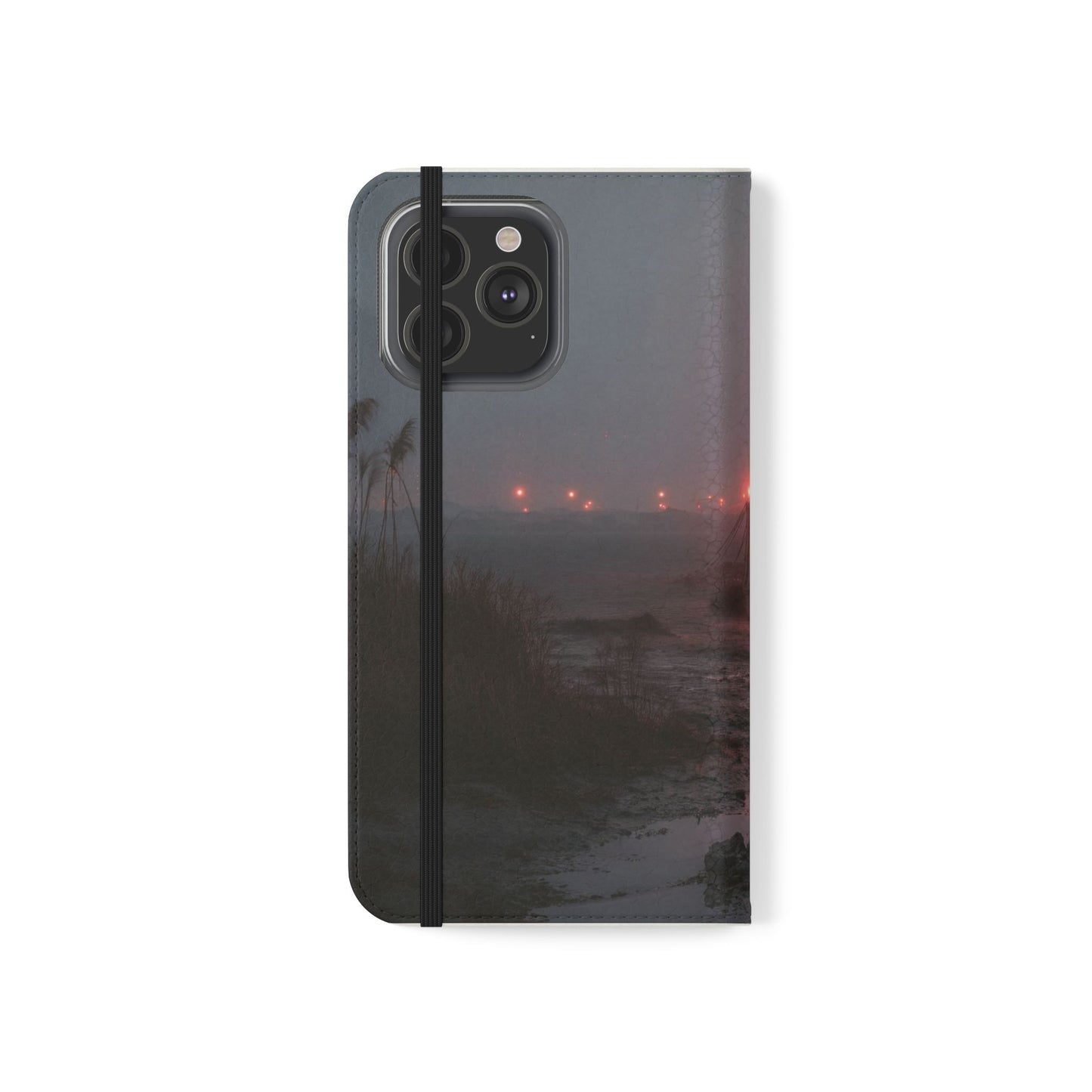Crimson Circus Tent Flip Cases – Misty Coastside Lantern Scene
