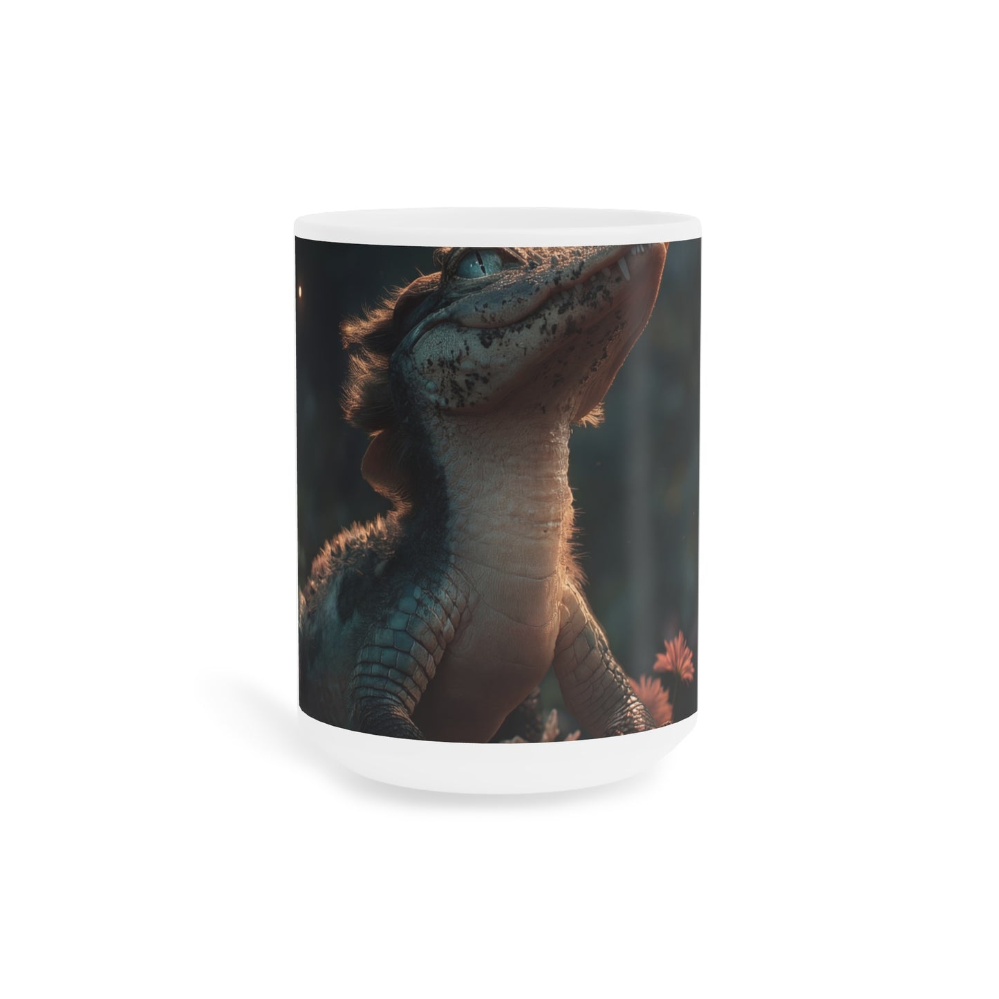Gentle Crocodile & Butterfly Ceramic Mugs (11oz\15oz\20oz) – Twilight Garden Whispers