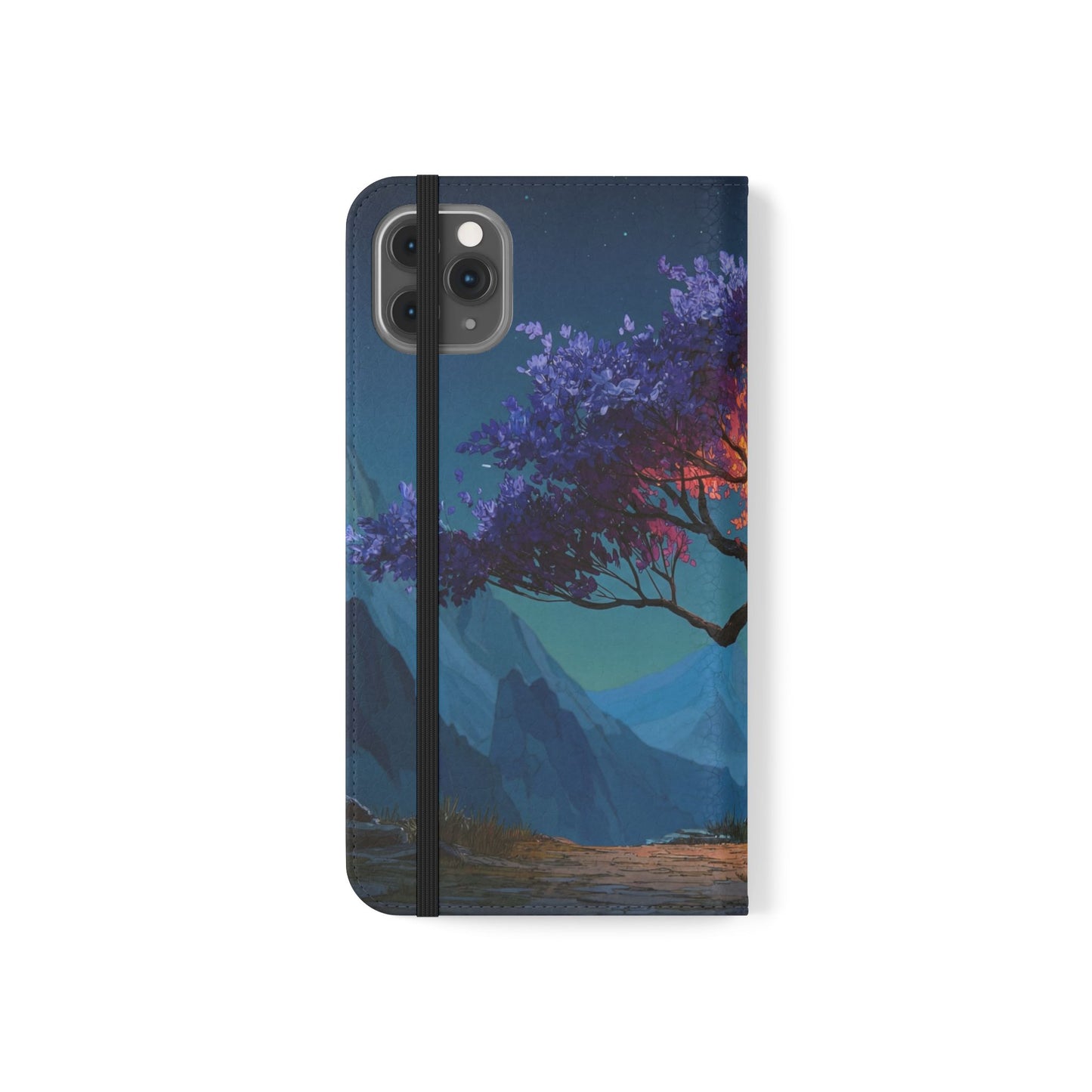 Violet Flame Tree Flip Cases – Twilight Mountain Glow Case
