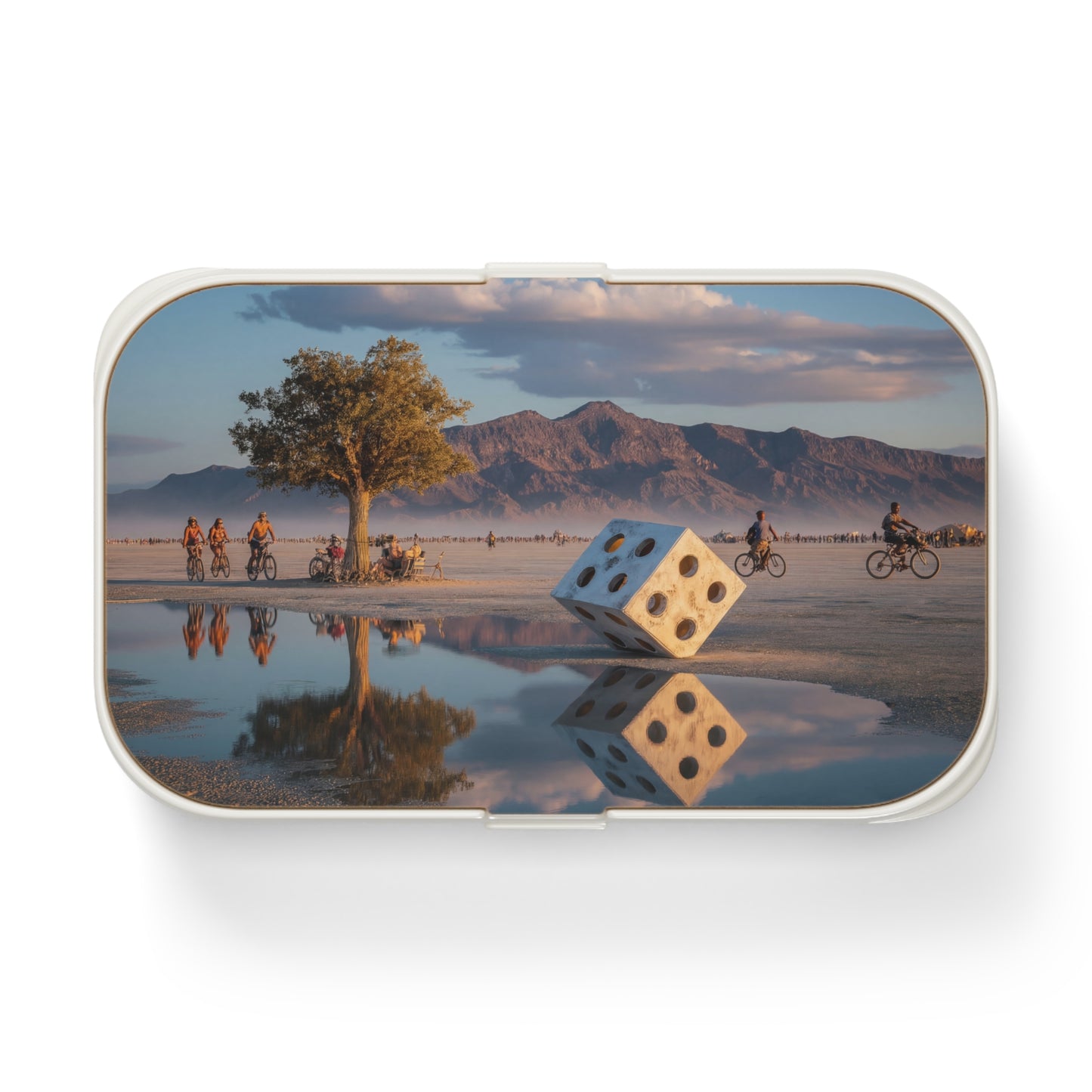 Desert Dice Bento Lunch Box – Sunset Reflections at Burning Man
