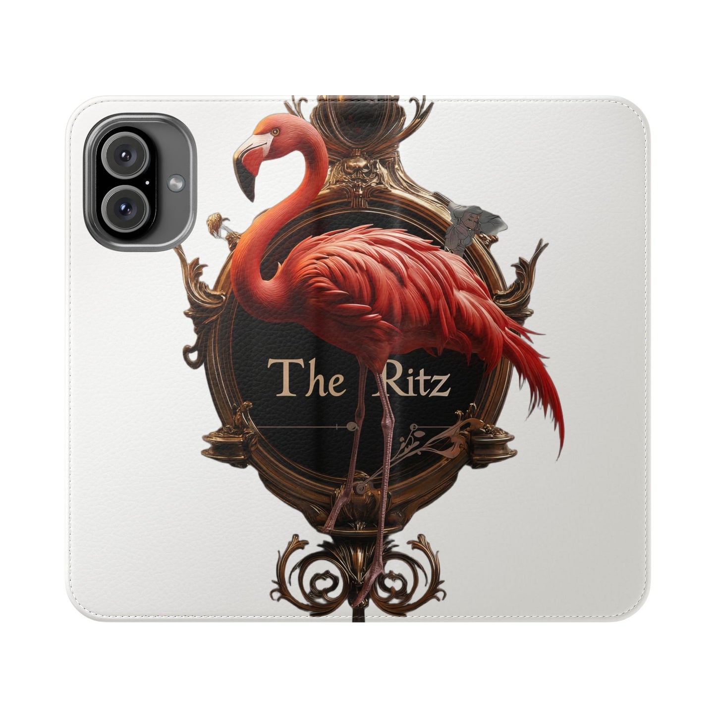 The Ritz Flamingo Flip Cases – Gilded Ornate Frame Art Design