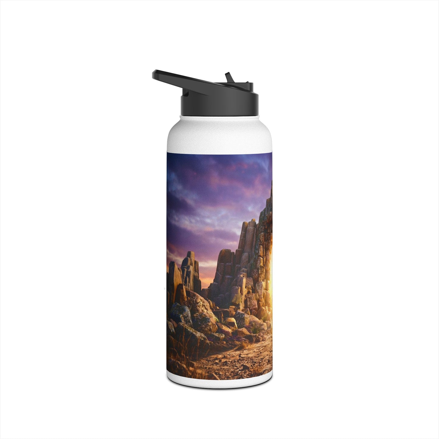 Celestial Portal Stainless Steel Water Bottle, Standard Lid – Sunlit Stone Gateway