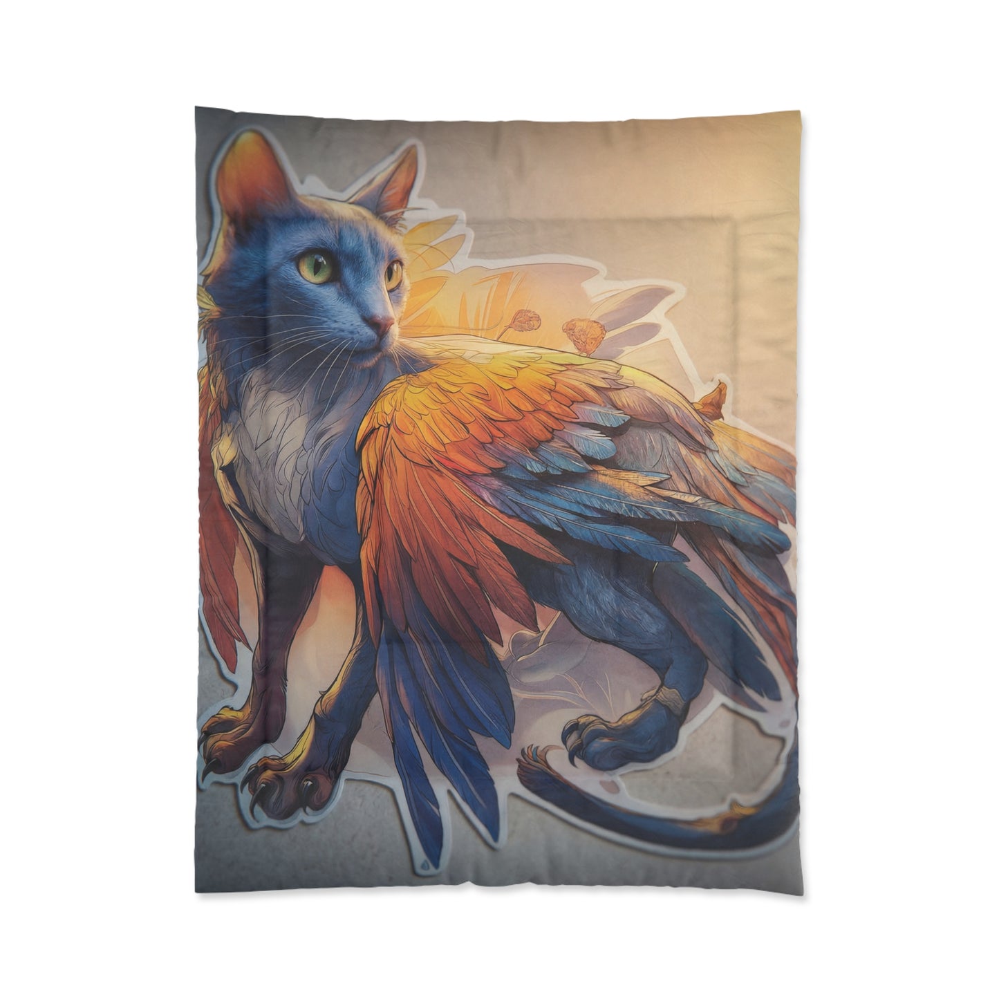 Feathered Cat Cap – Sunlit Winged Feline Headwear