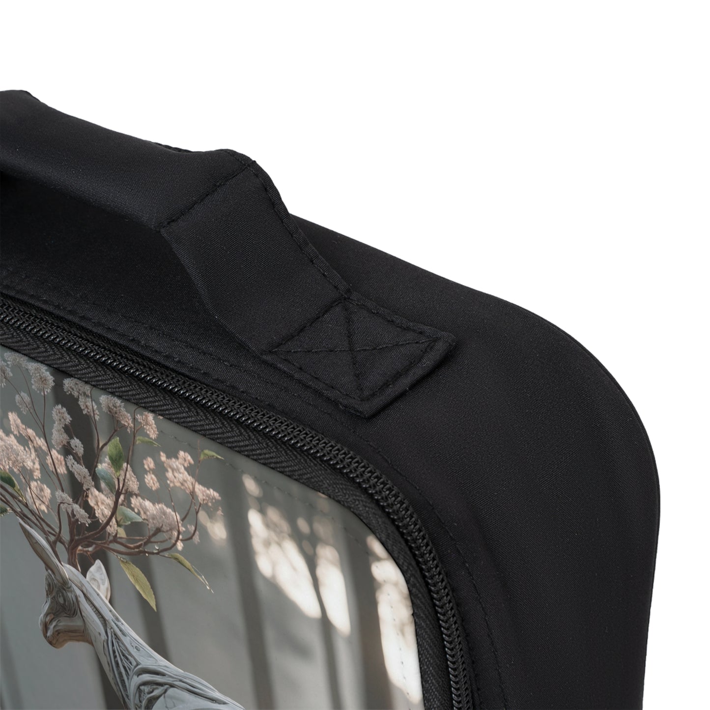 Floral Antlered Mech Deer Lunch Bag – Whimsical Forest Guardian