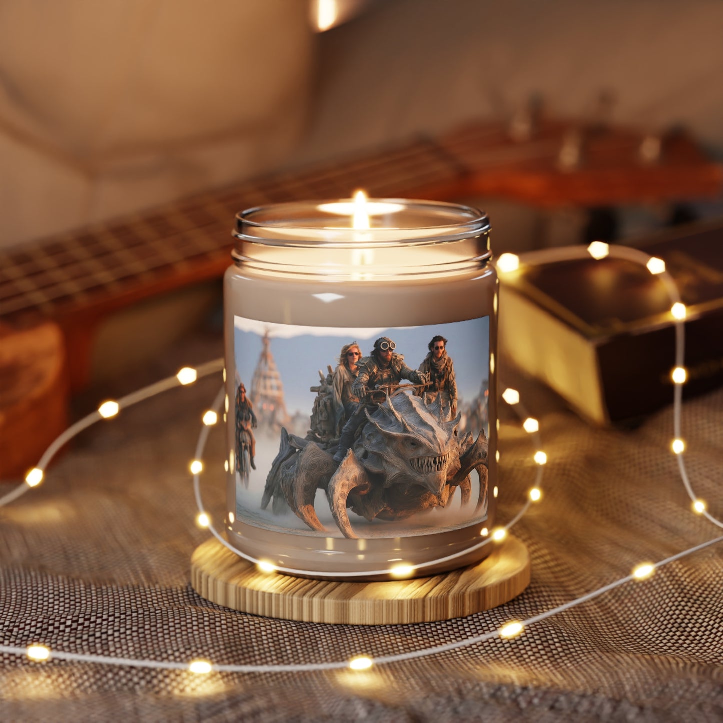 Desert Raider Scented Soy Candles with White Lid, 9oz – Sunset Dust & Gritty Grit