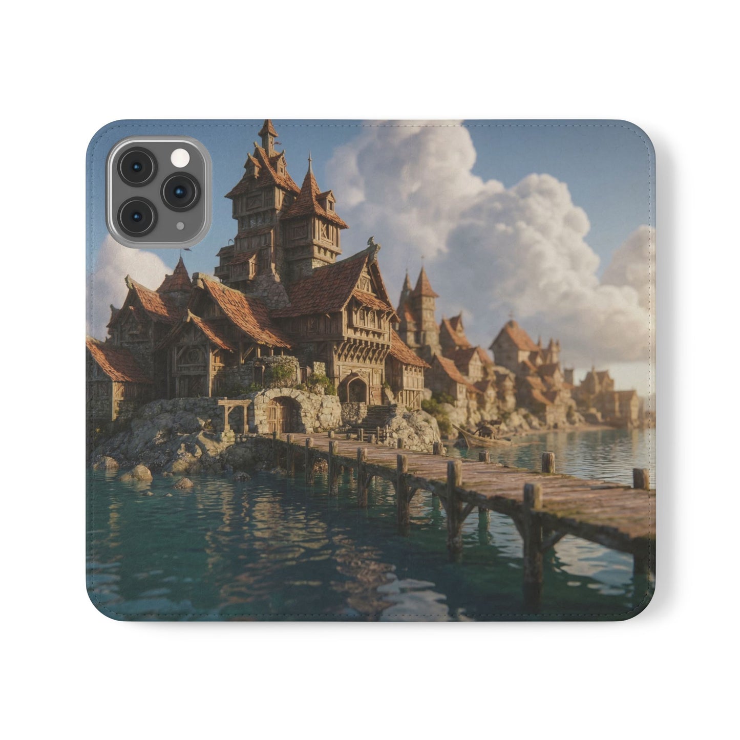 Cobblestone Harbor Flip Cases – Timber Town Seaside Walkway
