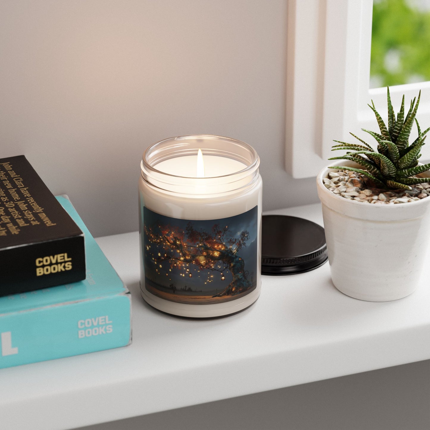 Whispering Lantern Tree Scented Soy Candle, 9oz – Desert Oasis at Dusk