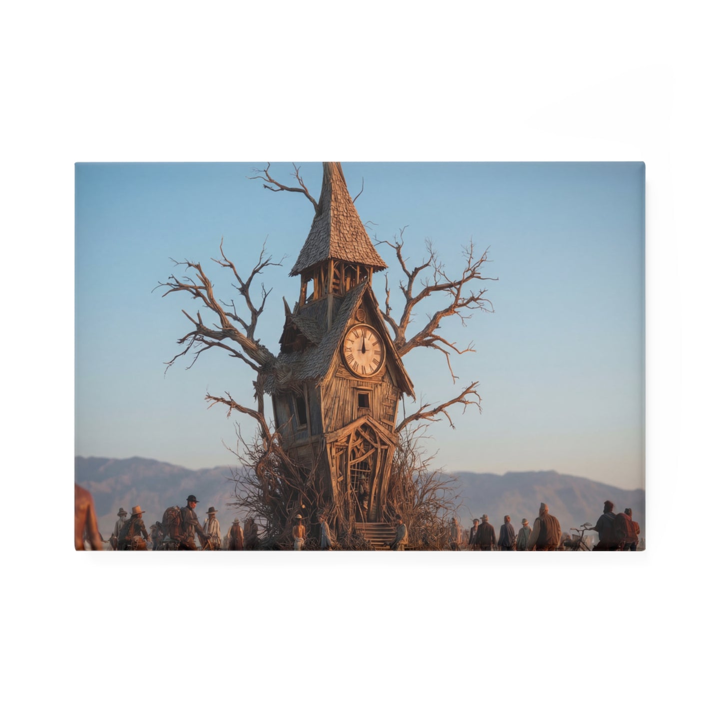 Withered Clocktower Button Magnet, Rectangle (1 & 10 pcs) – Drifting Horizons Sentinel