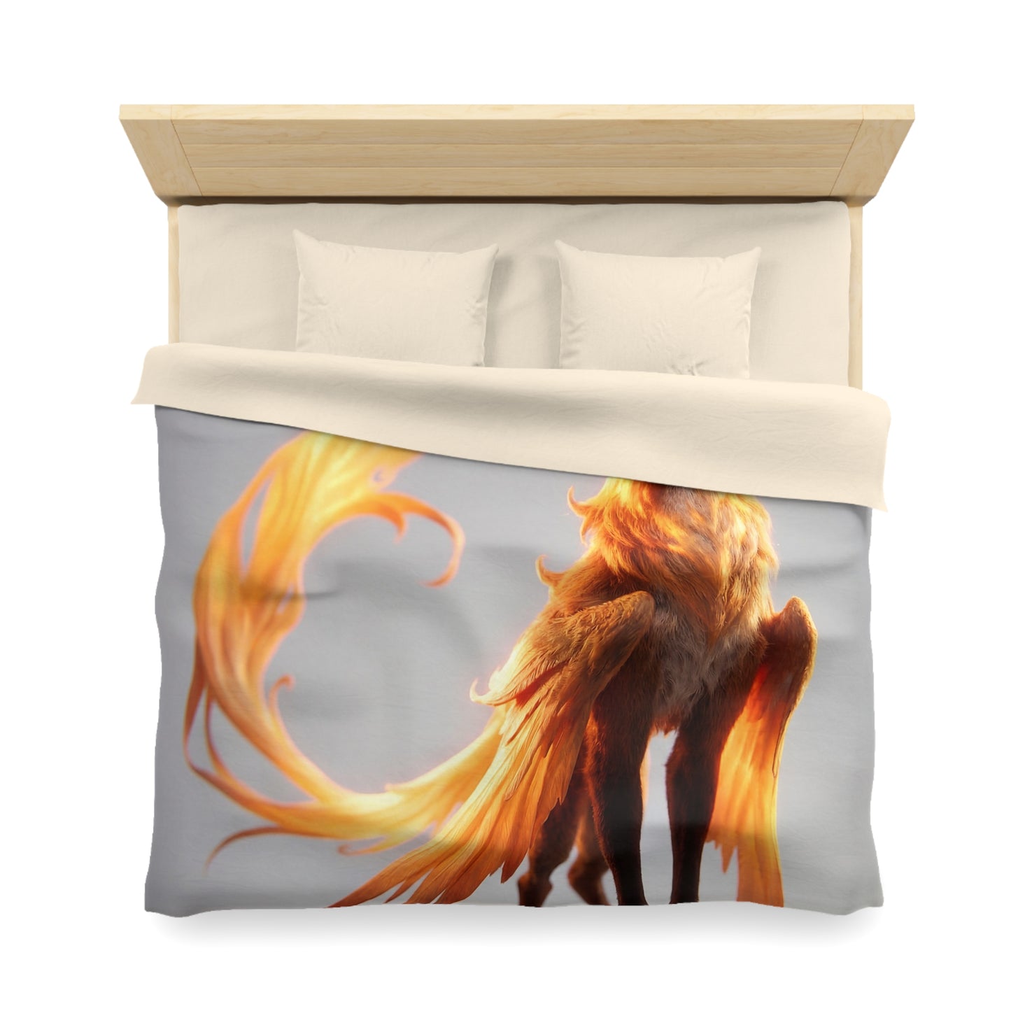 Phoenix Fox Microfiber Duvet Cover – Radiant Flame Guardian