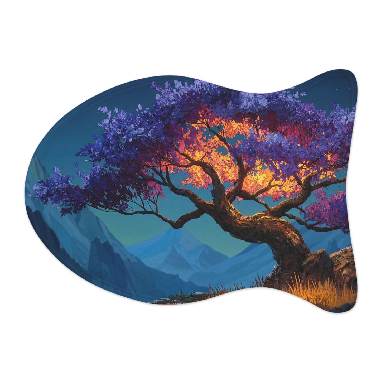 Celestial Tree Pet Feeding Mats – Twilight Bloom Dreamscape
