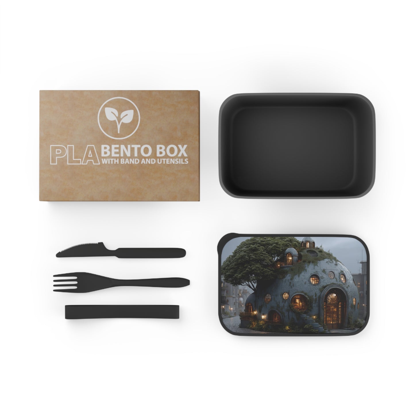 Treehouse Dome Bento Box – Whimsical Sky-House Dreamscape