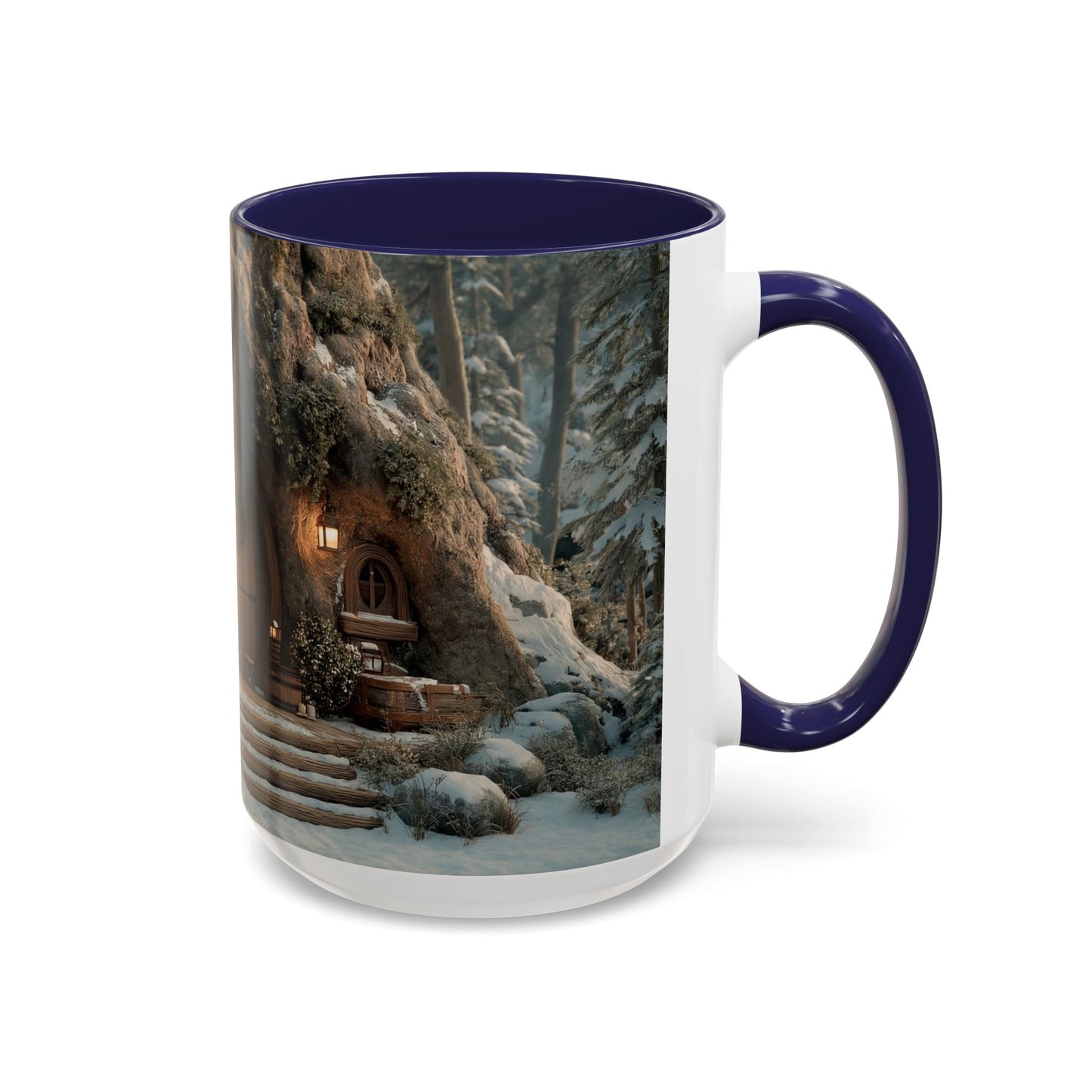 Winter Treehouse Doorway Mug – Snow-Kissed Forest Hearth