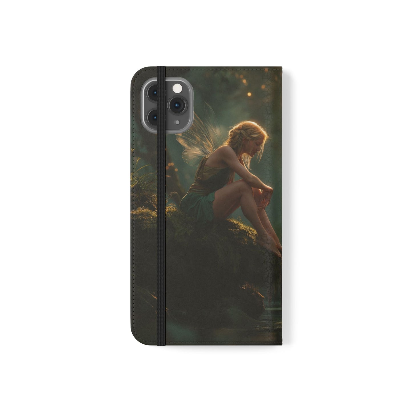 Mossy Bank Fairy Flip Cases – Golden Hour Sentinel Portrait