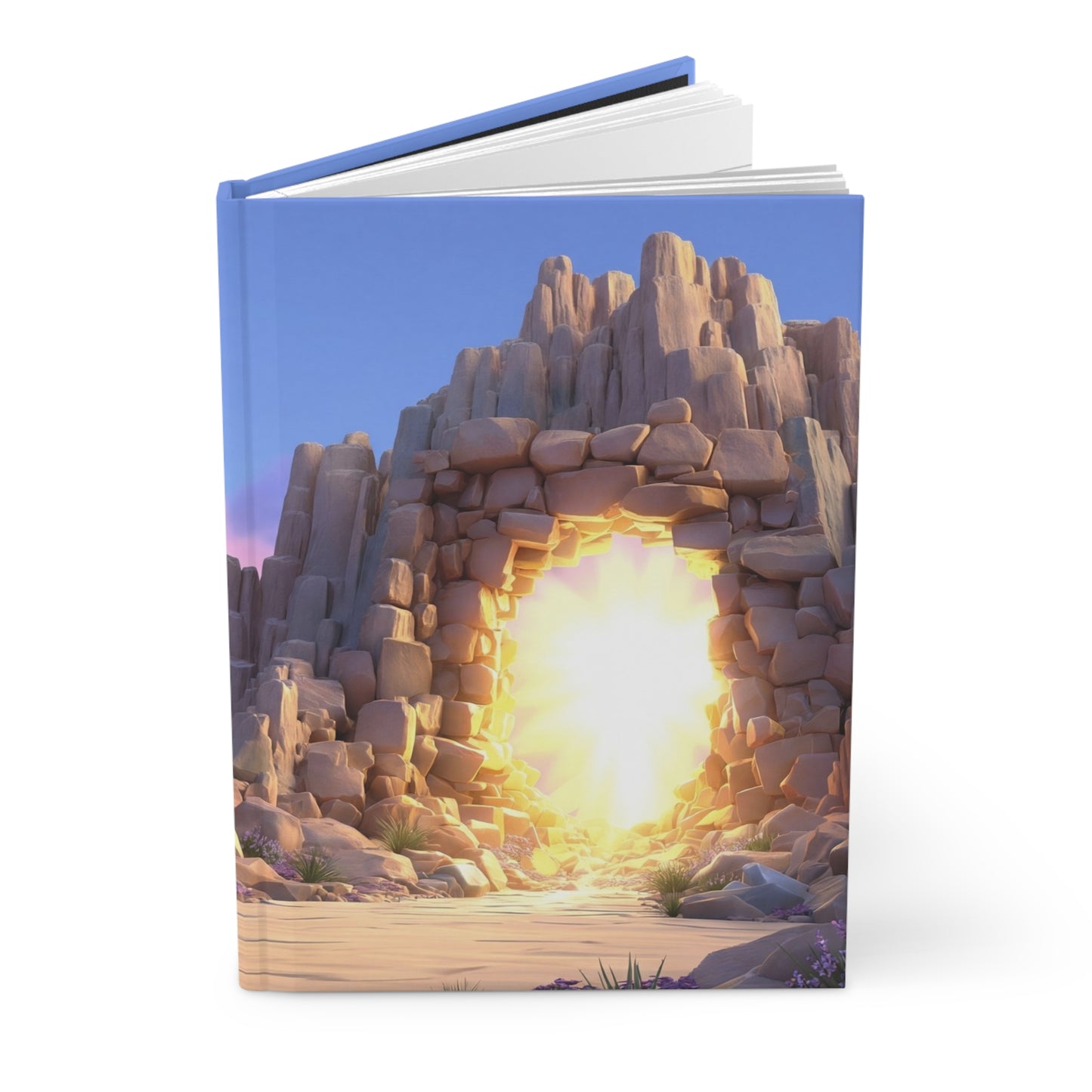 Desert Portal Hardcover Journal Matte – Golden Light Through Stone Archway