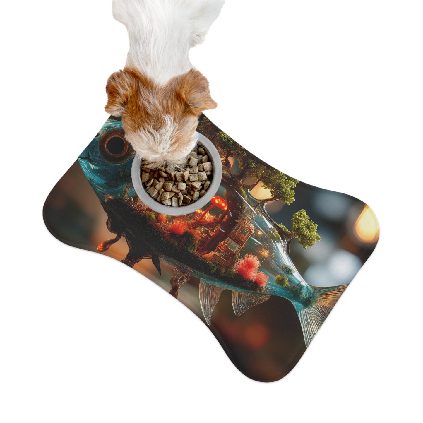 Enchanted Forest Fish Pet Feeding Mats – Liquid Twilight Sanctuary