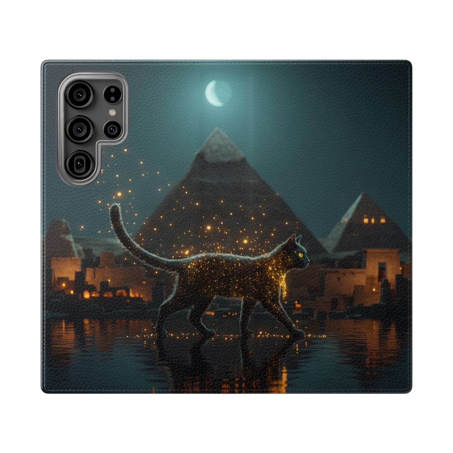 Celestial Vortex Flip Cases – Indigo Cloud Dreamscape