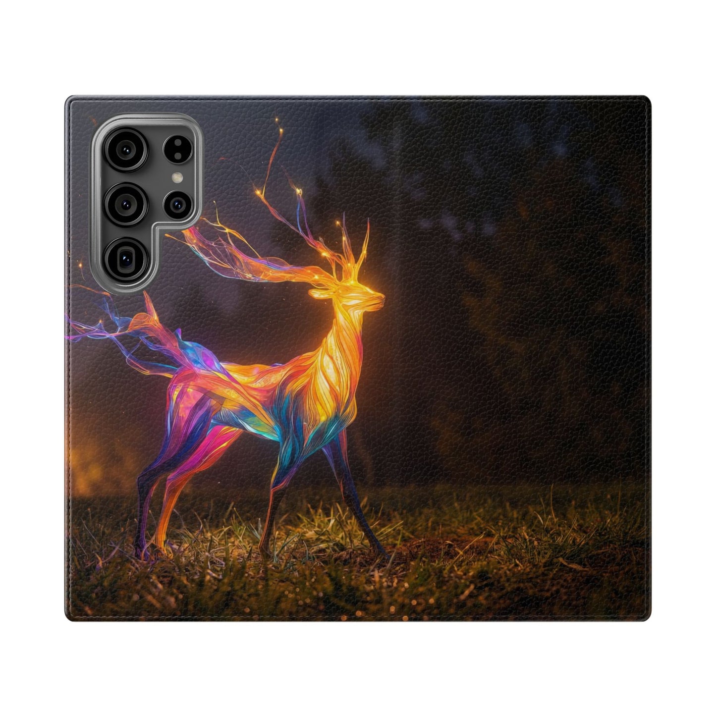 Ethereal Deer Flip Cases – Luminous Spirit Portrait