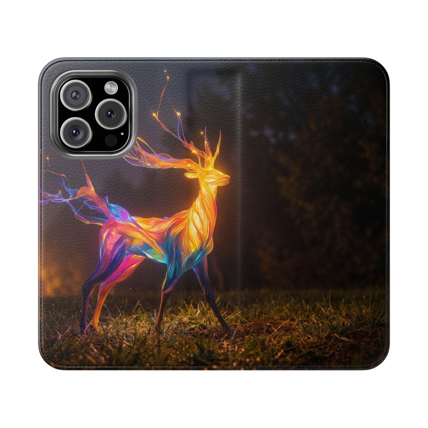 Ethereal Deer Flip Cases – Luminous Spirit Portrait