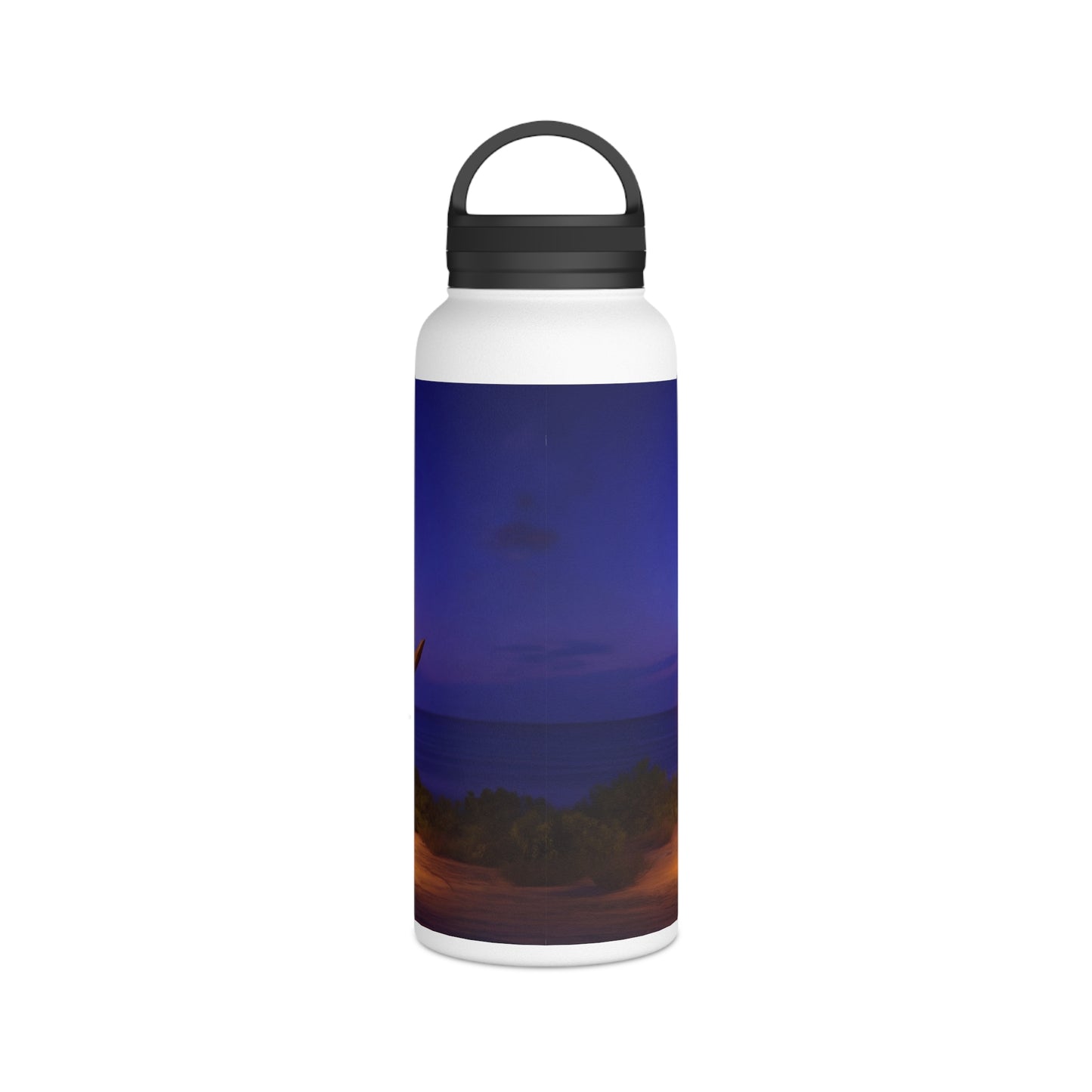 Luminous Phoenix Arch Water Bottle – Handle Lid – Twilight Sanctuary