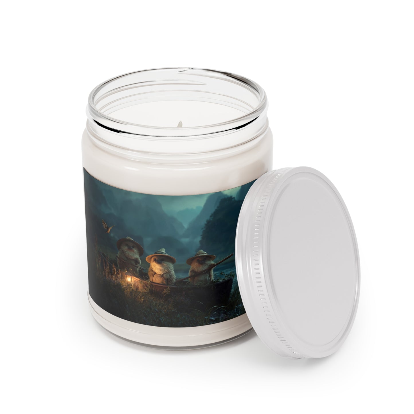 Three Hedgehog River Pilots Scented Soy Candles with White Lid, 9oz – Twilight Canoe Voyage