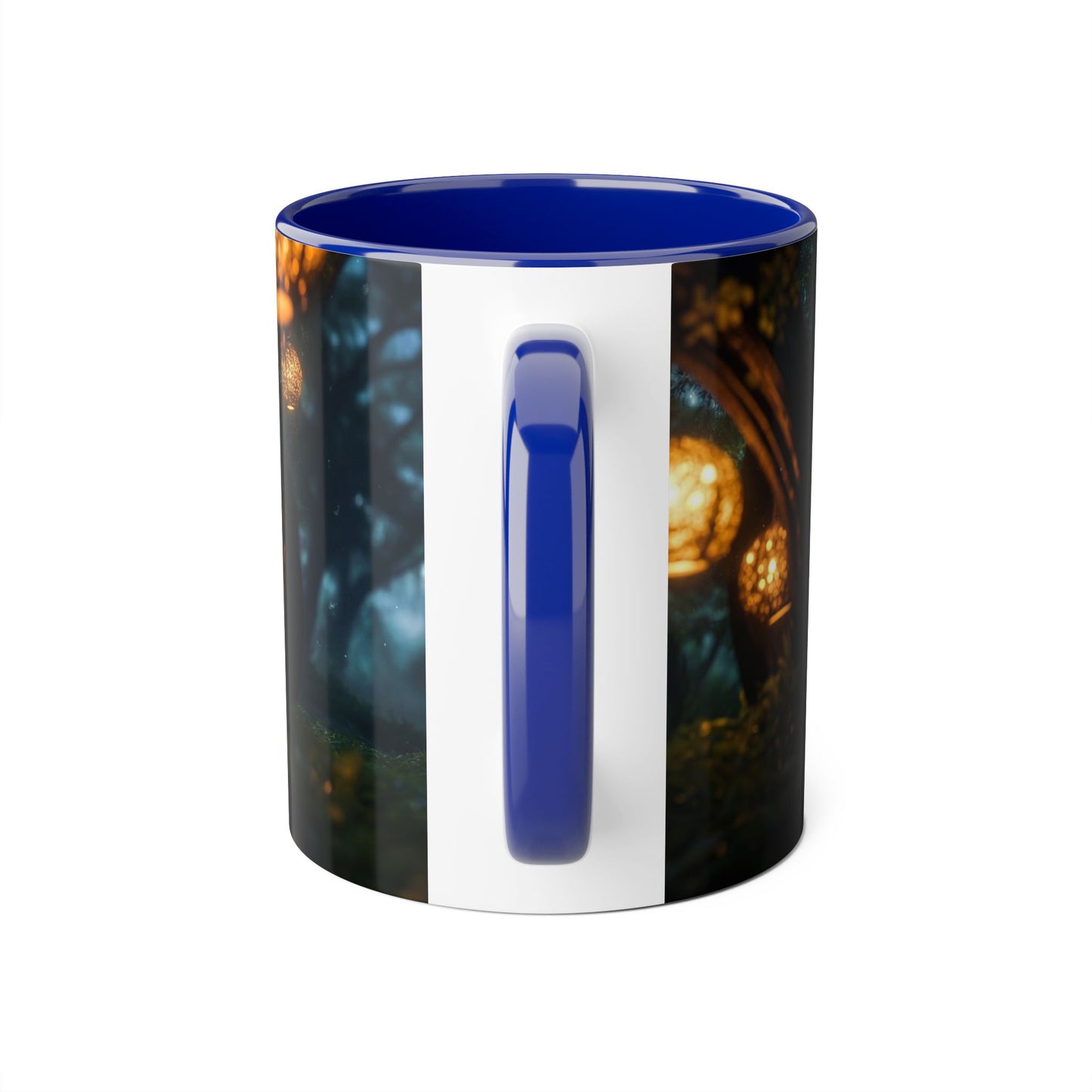 Lantern Grove Accent Mugs, 11oz – Girl Walking Through Bioluminescent Tunnel