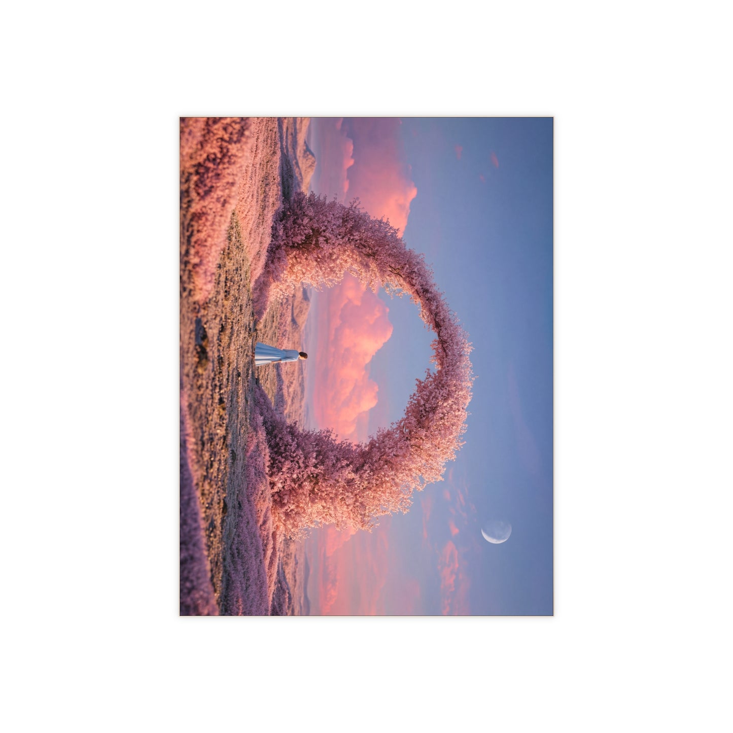 Cherry Blossom Portal Ceramic Photo Tile – A Whisper of Twilight