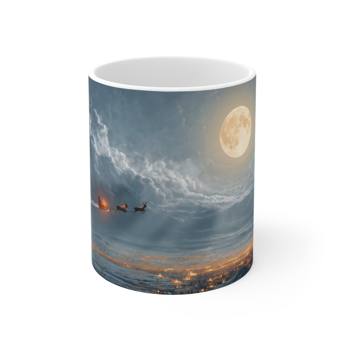Moonlit Sleigh Ride Ceramic Mugs (11oz\15oz\20oz) – Winter’s Silent Passage