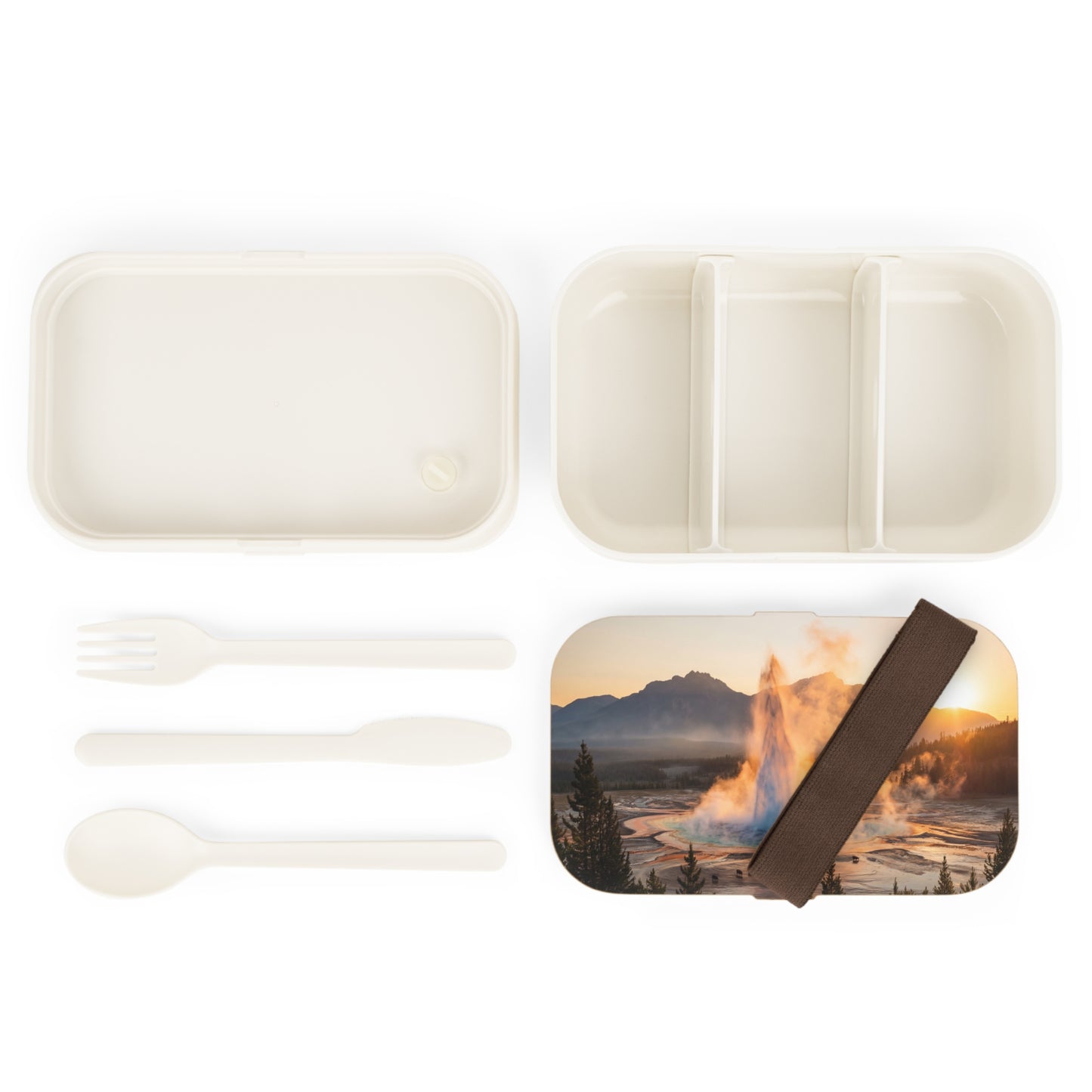 Geyser Dawn Bento Lunch Box – Steam and Bison Serenity