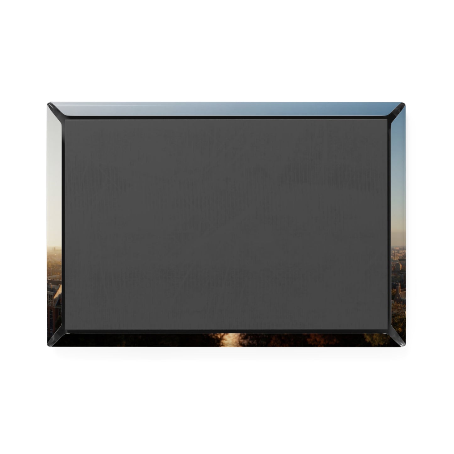 Rocket Launch Over Amsterdam Button Magnet, Rectangle (1 & 10 pcs) – Dawn’s Vertical Escape