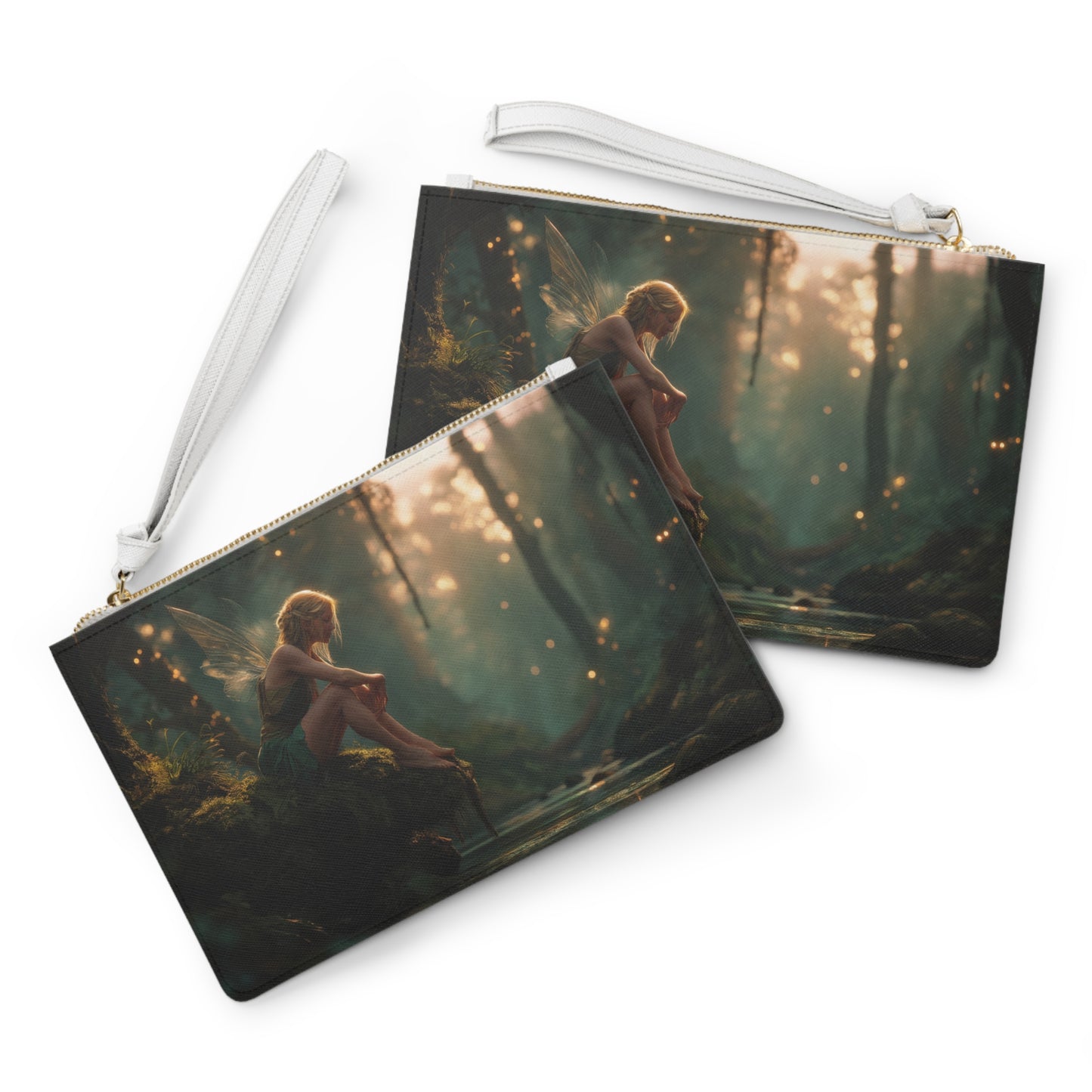 Sunlit Forest Fairy Clutch Bag – Whispering Moss & Golden Hour