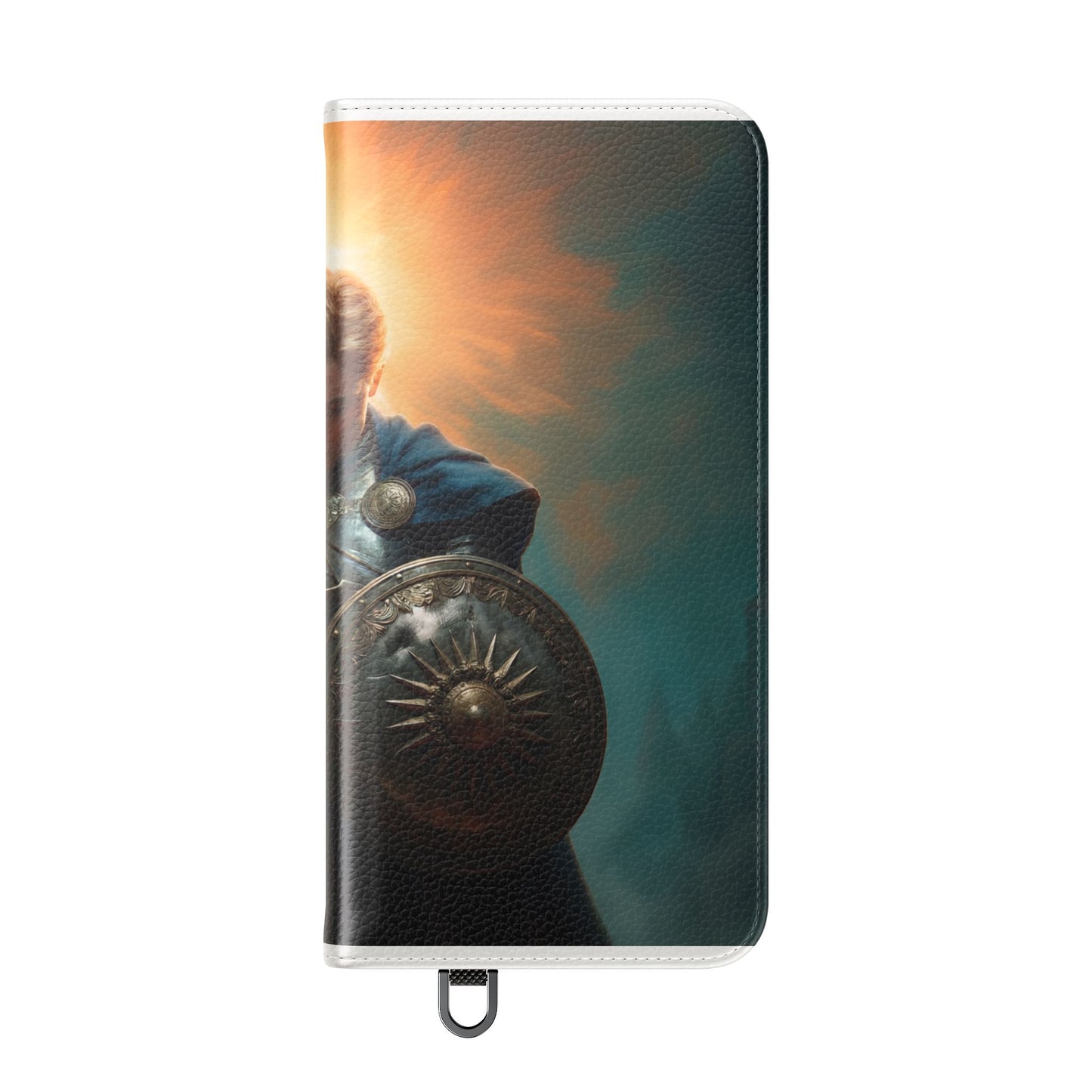 Dawn-Forged Knight Flip Cases – Radiant Armor Against Misty Skies