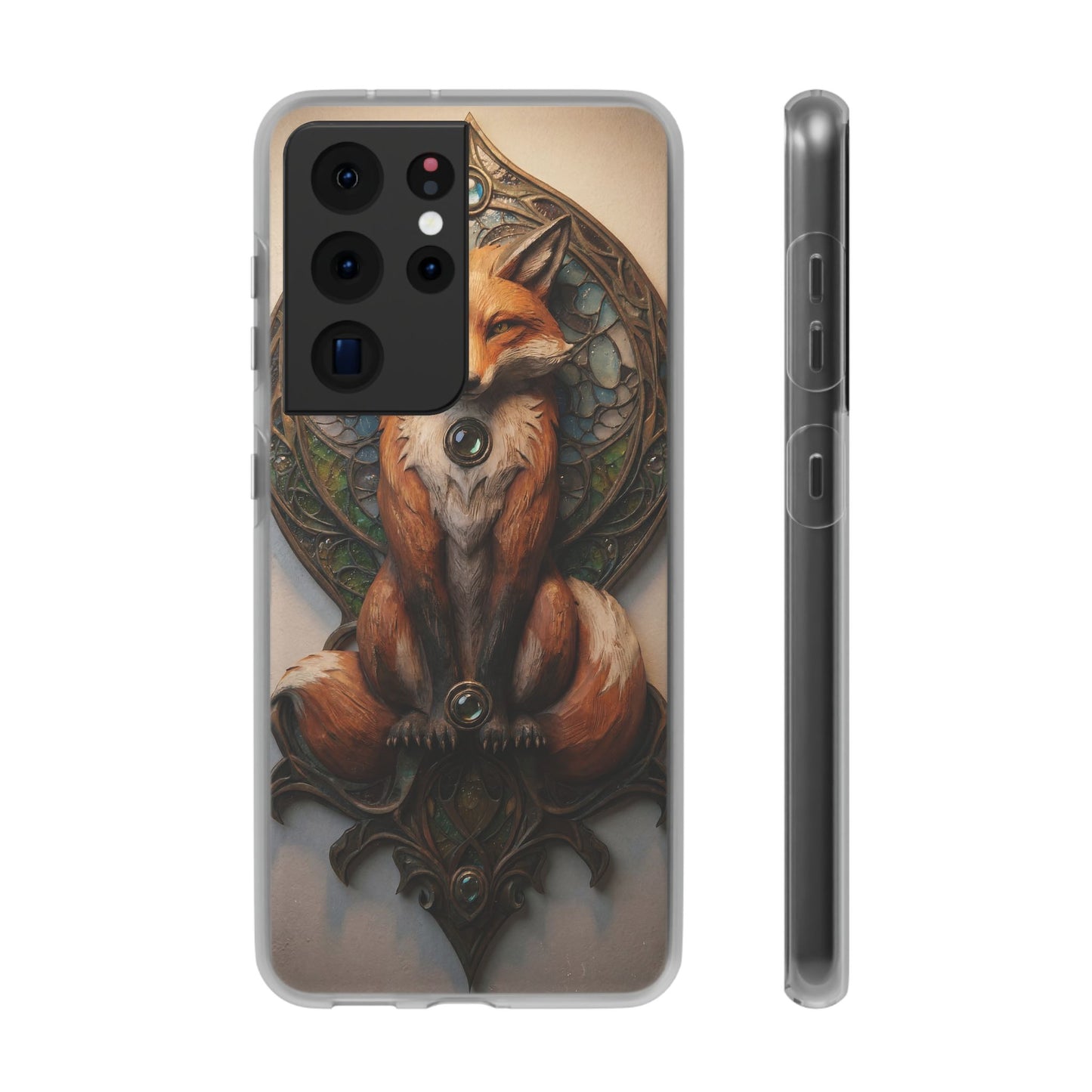 Fox Sentinel Flexi Cases – Amber Glaze and Stained Glass Reverie