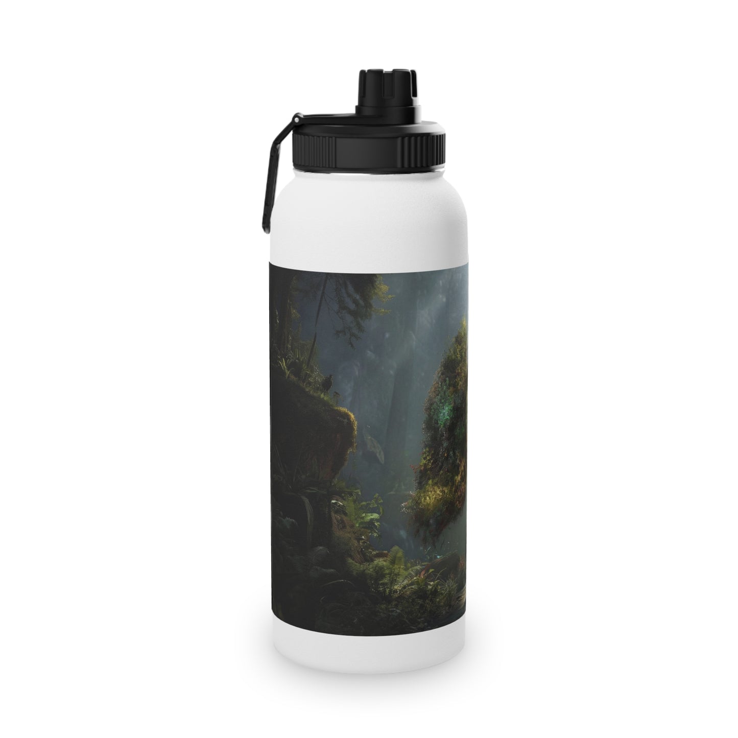 Lungs of the Forest Stainless Steel Water Bottle, Sports Lid – Breath of Ancient Canopy