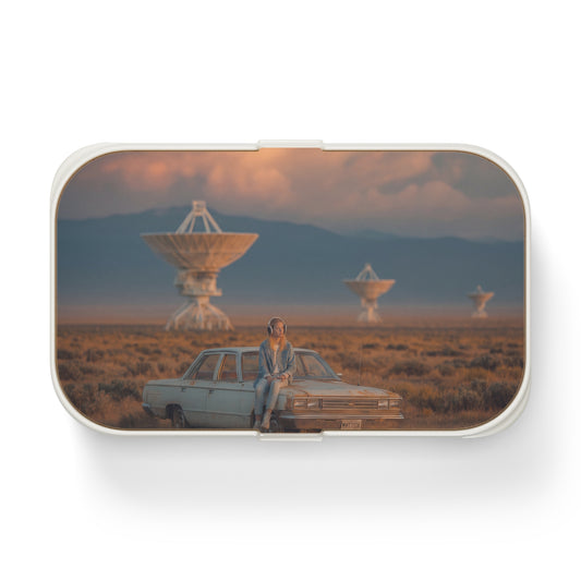 Radio Silence Bento Lunch Box – Desert Skyline with Satellite Domes