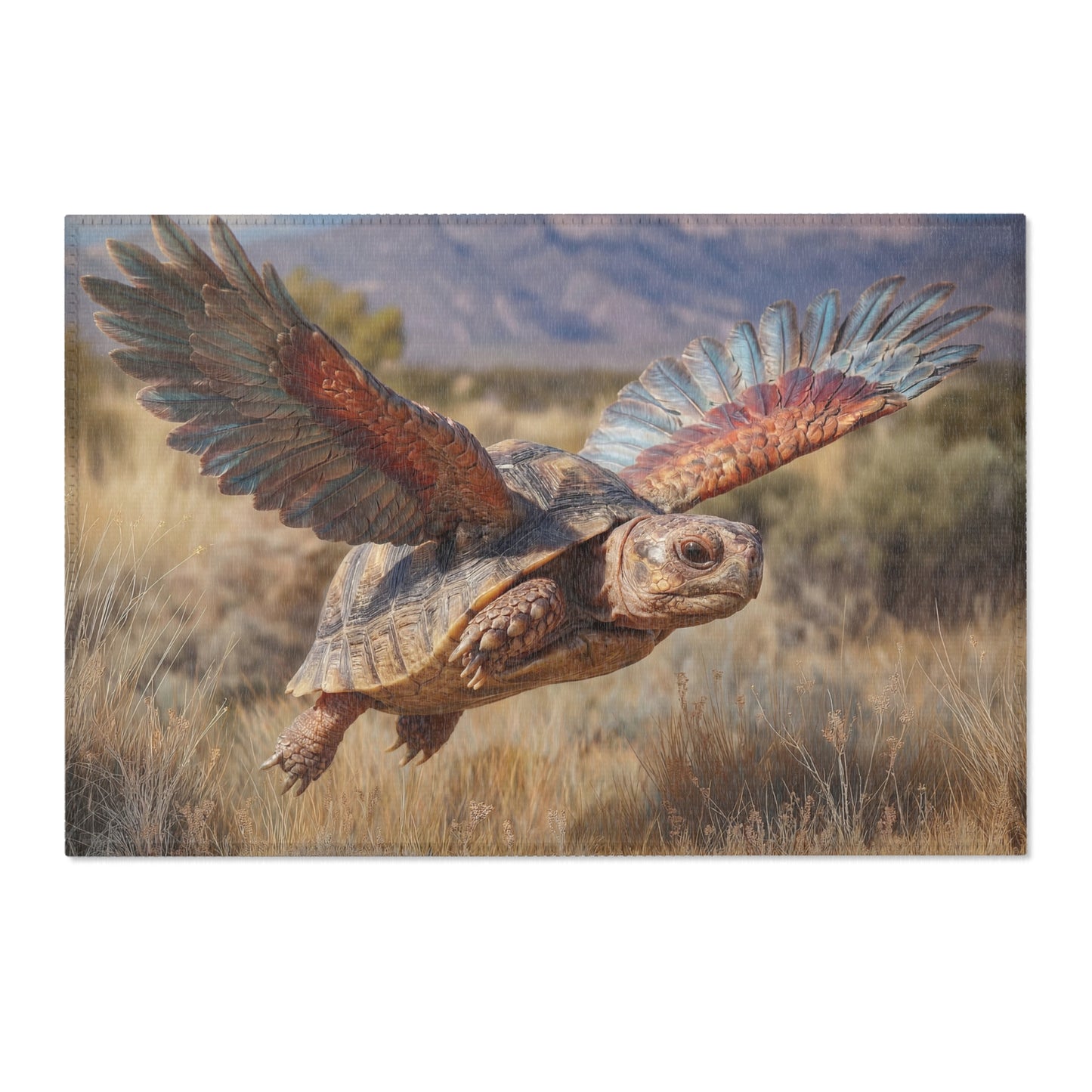 Winged Tortoise Area Rug – Desert Sky Guardian
