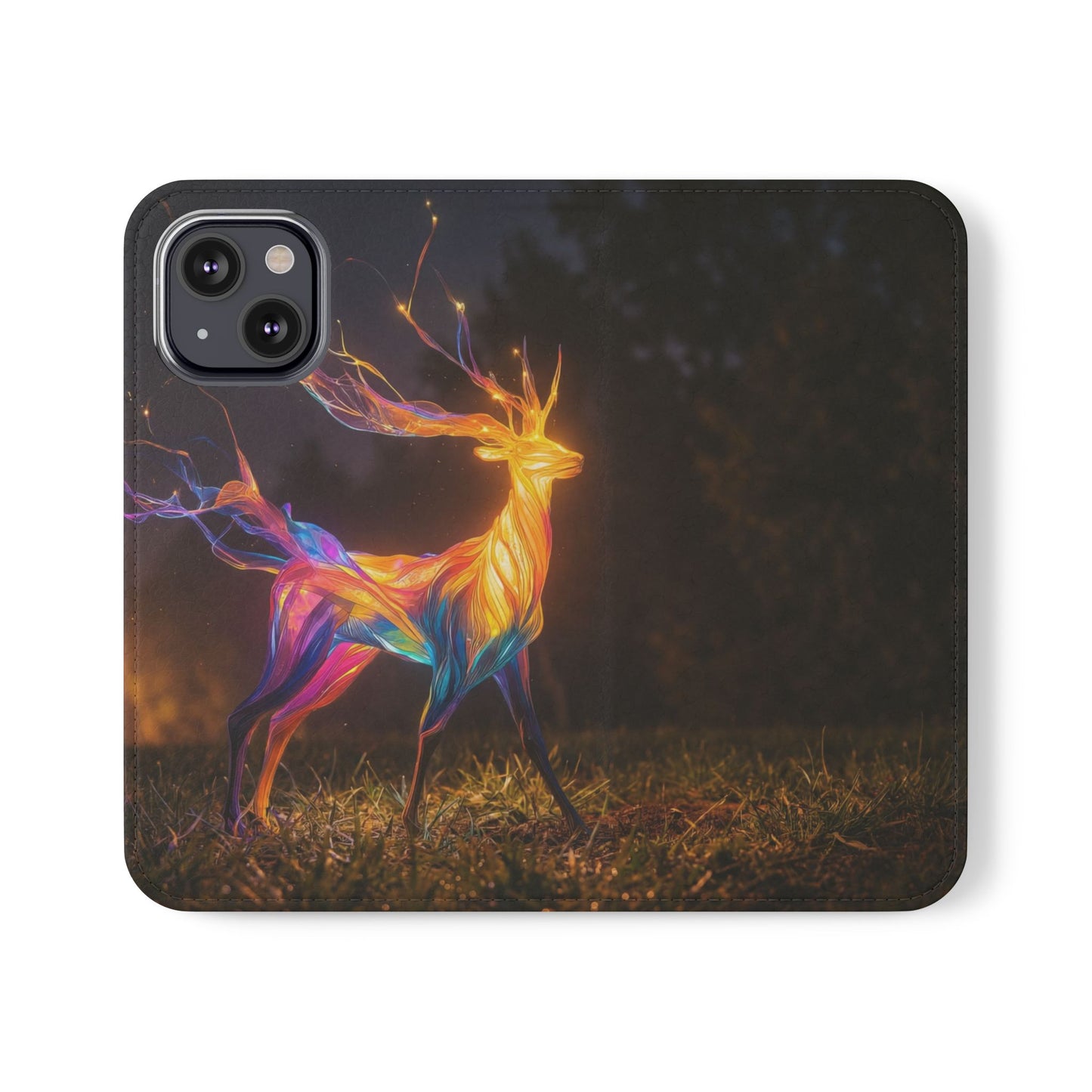 Ethereal Deer Flip Cases – Luminous Spirit Portrait