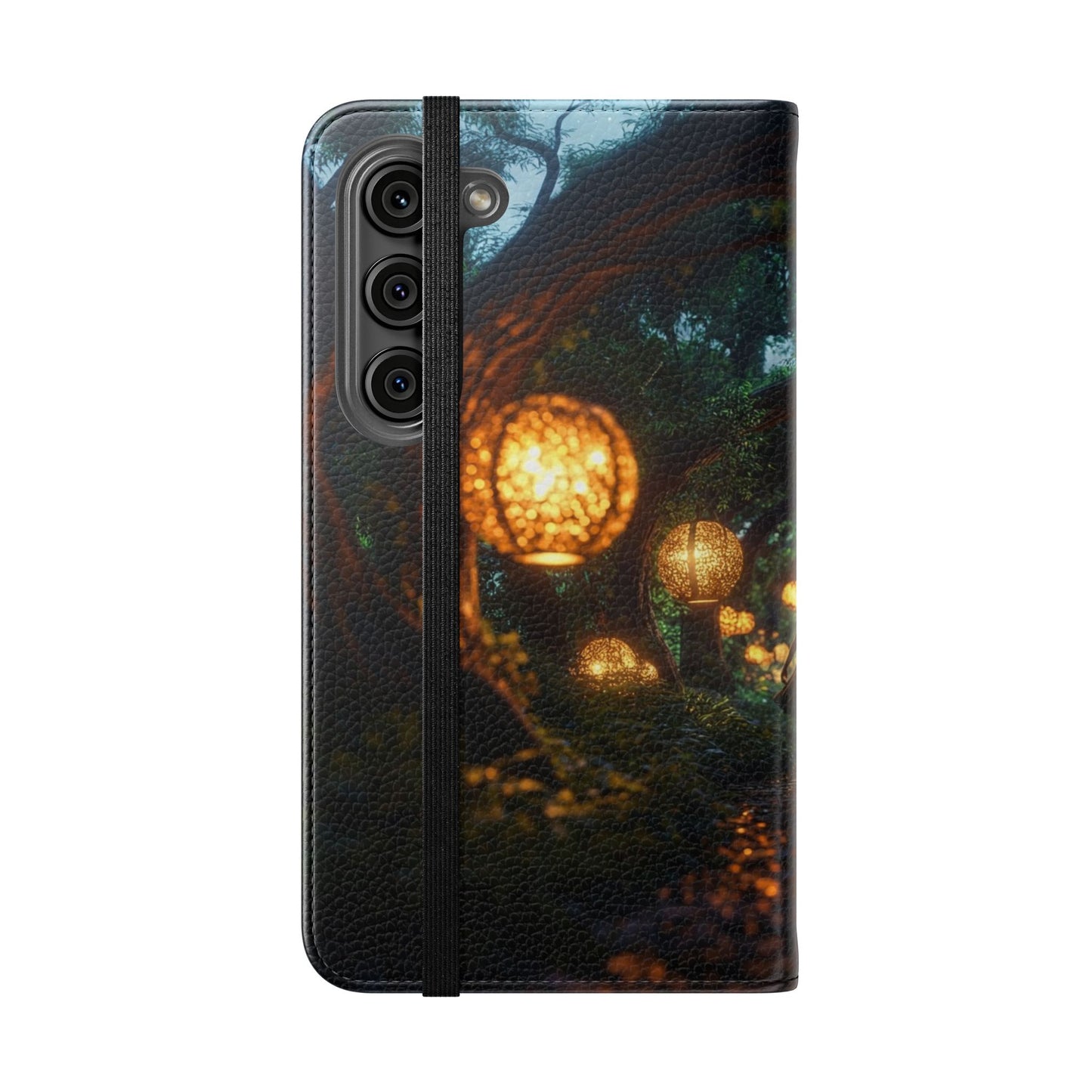 Lantern Archway Flip Cases – Girl Walking Through Forest Tunnel Art Case