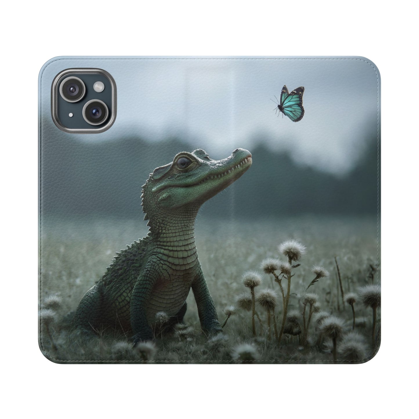 Gentle Croc & Butterfly Flip Cases – Tender Meadow Guardian Scene