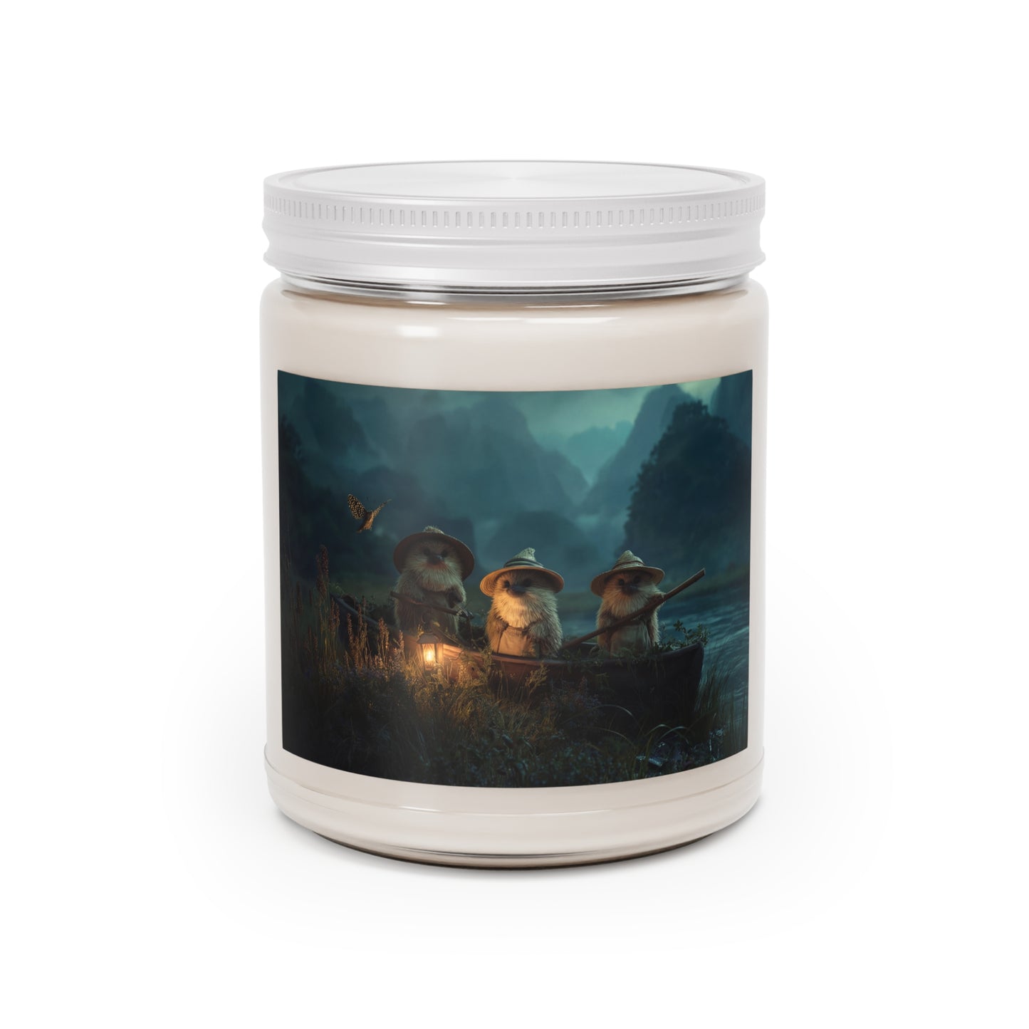 Three Hedgehog River Pilots Scented Soy Candles with White Lid, 9oz – Twilight Canoe Voyage