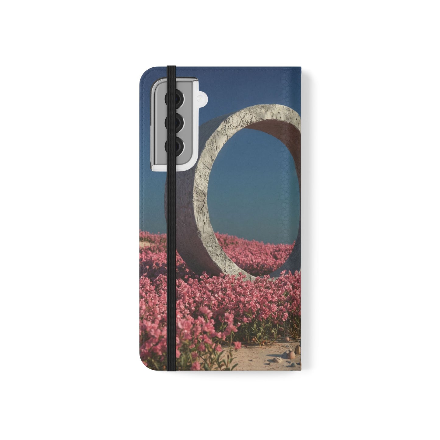Stone Circle Flip Cases – Pink Flower Field Monument