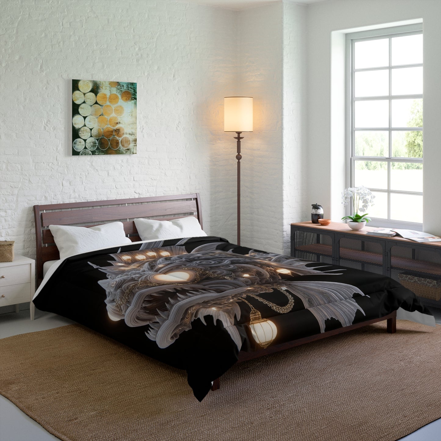 Lantern Fish Comforter – Deep Sea Chandelier Dreamscape