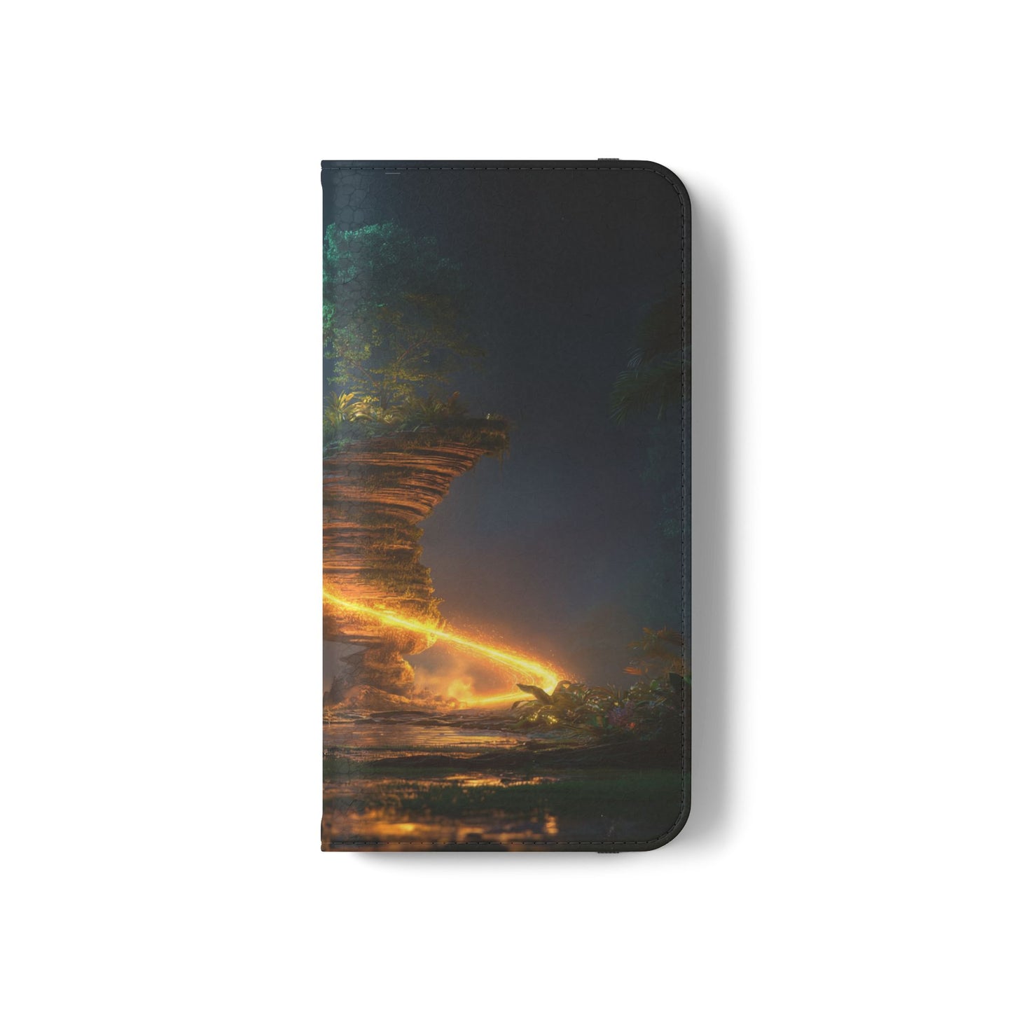Luminous Floating Island Flip Cases – Amber Twilight Sanctuary