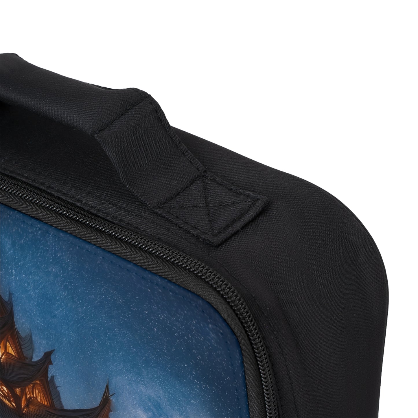 Starlit Temple Lunch Bag – Warm Glow Beneath the Milky Way