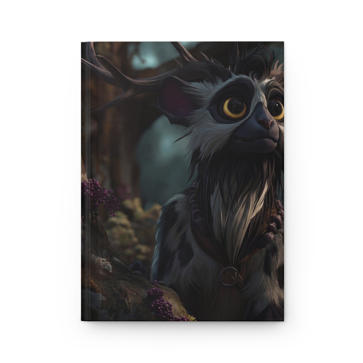 Forest Guardian Hardcover Journal Matte – Whimsical Deerfolk in Twilight Glade