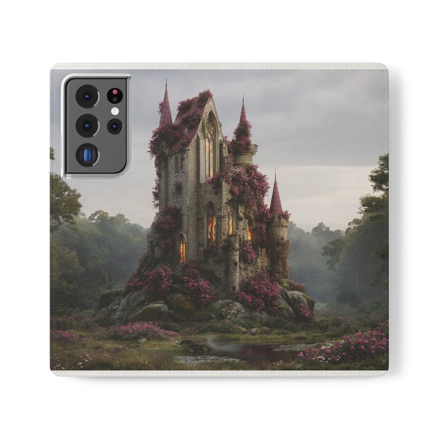 Blossom Spire Flip Cases – Pink Ivy Gothic Castle Cover