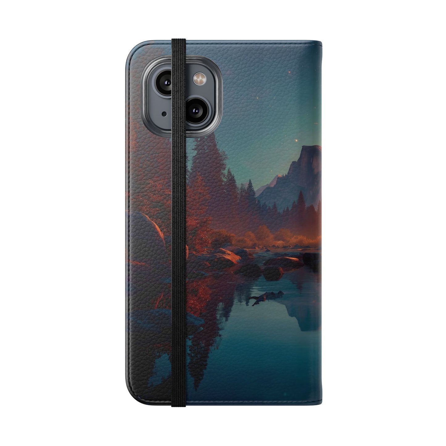 Starlit Valley Flip Cases – Twilight River and Half Dome Reflections