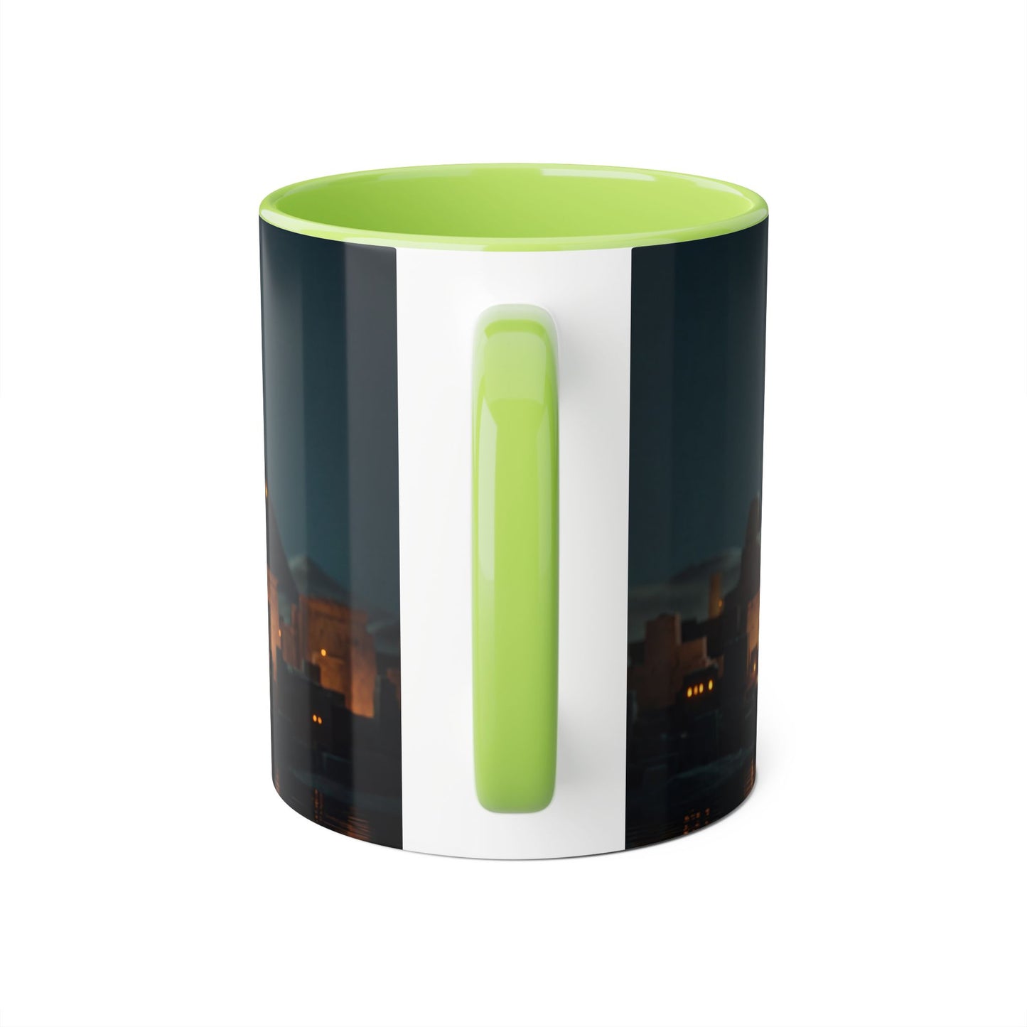 Star-Clad Sentinel Accent Mugs, 11oz – Golden Gaze Guardian Scene