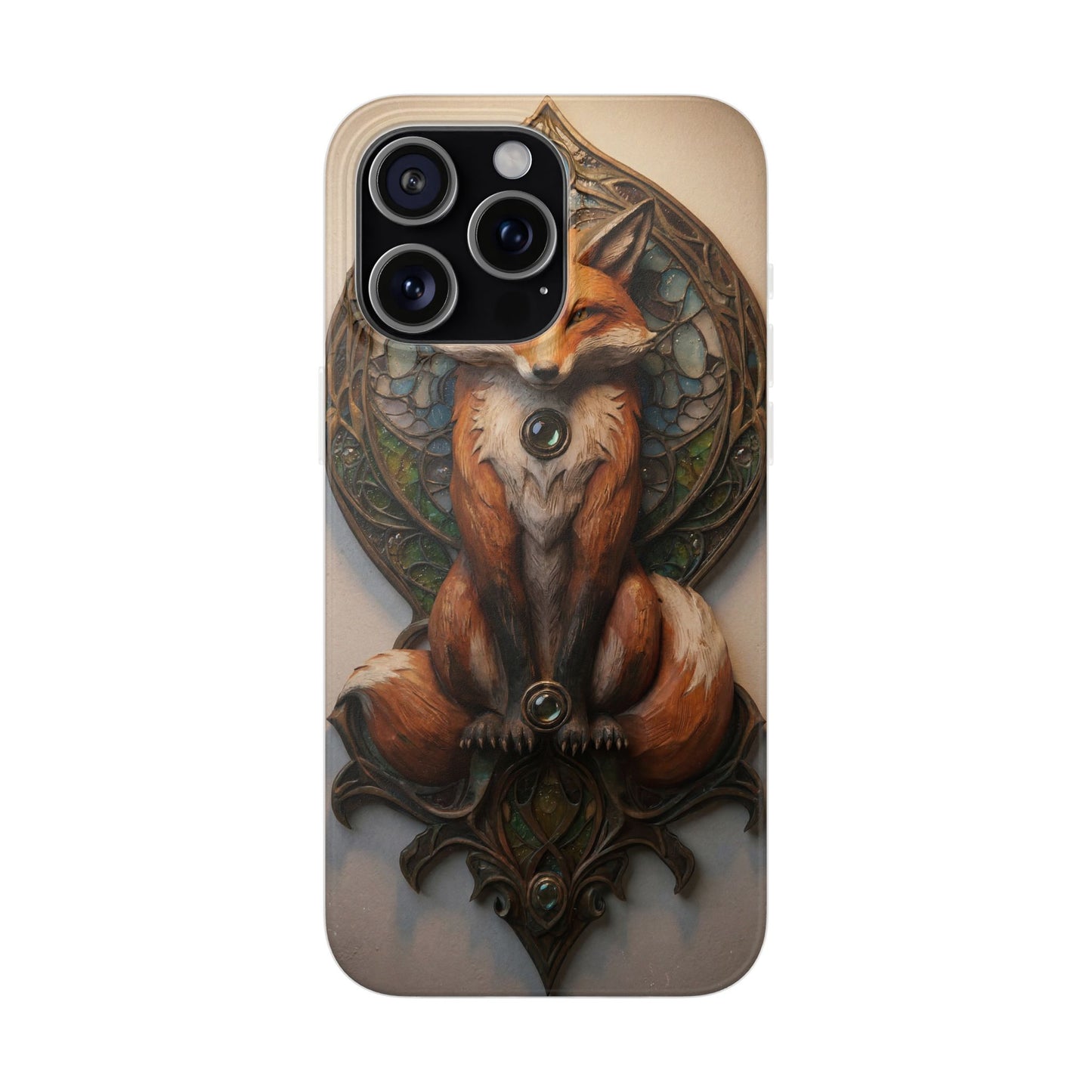 Fox Sentinel Flexi Cases – Amber Glow Through Stained Glass