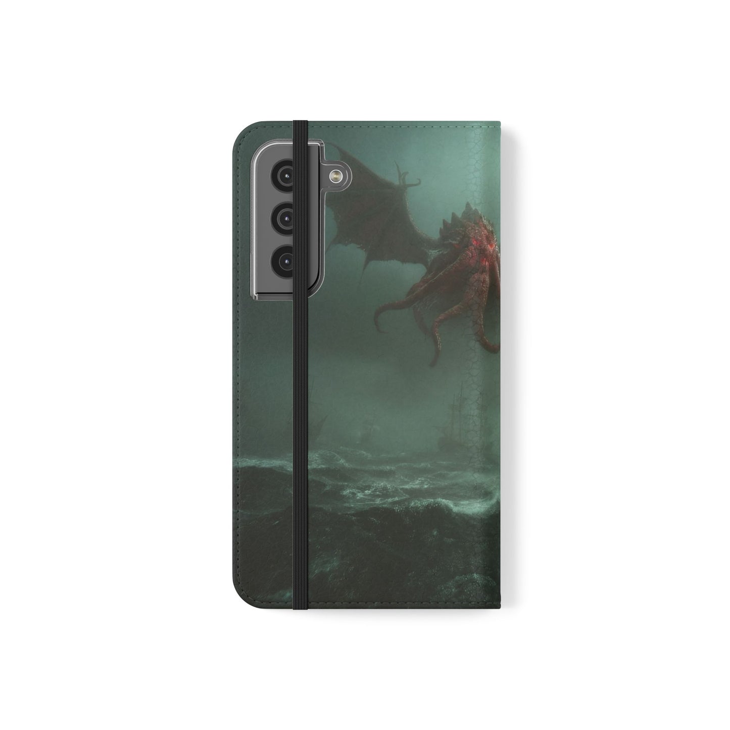 Leviathan Dragon Flip Cases – Crimson Sentinel at Sea