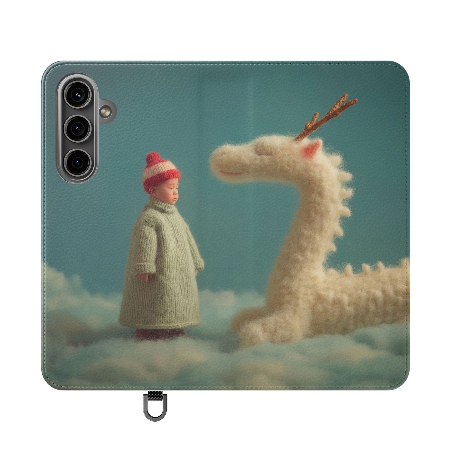 Woolly Dragon & Child Flip Cases – Cloudside Guardians
